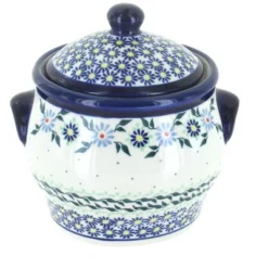 Blue Rose Polish Pottery 1096 Zaklady Small Canister -Blue Rose Pottery Store GUEST c150dc7a 4c32 4987 bee3 443caf4e680b