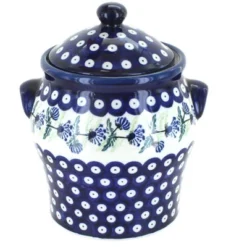 Blue Rose Polish Pottery 1100 Zaklady Large Canister -Blue Rose Pottery Store GUEST c280598e 94a5 4b31 b1ec 4e2eb0f41739