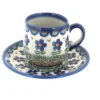 Blue Rose Polish Pottery 222 Vena Espresso Cup & Saucer -Blue Rose Pottery Store GUEST c2b25ffd 091a 4b73 a57f 4b4ffcbffac3