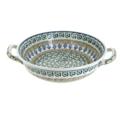 Blue Rose Polish Pottery 419 Ceramika Artystyczna Small Round Casserole With Handles -Blue Rose Pottery Store GUEST c3367755 f57d 48a2 93a1 5e587a9a4337