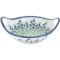 Blue Rose Polish Pottery 1813 Zaklady Small Bowl With Handles -Blue Rose Pottery Store GUEST c36f6e44 1390 46dd a062 06fd9d6880a7