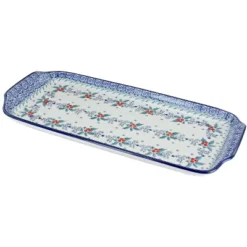 Blue Rose Polish Pottery 410 Ceramika Artystyczna Bread Tray -Blue Rose Pottery Store GUEST c3de2284 42e0 40fe 9618 465ccbb57b4f