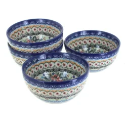 Blue Rose Polish Pottery 71-4 Vena Dessert Bowl Set -Blue Rose Pottery Store GUEST c4bcb92c 40d8 4c96 928f b9249bad2f57