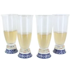Blue Rose Polish Pottery P002 Set Of 4 Maf Beer Glasses -Blue Rose Pottery Store GUEST c4d7d3cf d163 4c3f b445 03f50e08c2b9