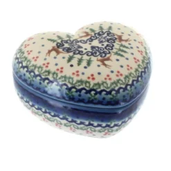 Blue Rose Polish Pottery 124 Vena Large Heart Box -Blue Rose Pottery Store GUEST c693571e c77b 4358 861e 12e1830db808