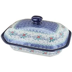 Blue Rose Polish Pottery 662 Ceramika Artystyczna Medium Covered Baker -Blue Rose Pottery Store GUEST c6c83dfe f420 4edf b134 546db75e35e3