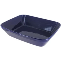 Blue Rose Polish Pottery 1351 Zaklady Large Deep Baker