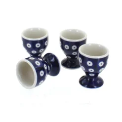 Blue Rose Polish Pottery J050-4 Manufaktura Egg Cup Set -Blue Rose Pottery Store GUEST c76feb6a 0b82 42af 9914 b2377128b697