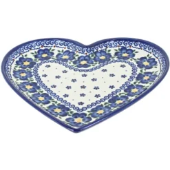 Blue Rose Polish Pottery 393 Vena Large Heart Plate -Blue Rose Pottery Store GUEST c78075a3 27dd 49b4 8b22 0866ddc9d7f3