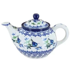 Blue Rose Polish Pottery 264 Ceramika Artystyczna Small Teapot -Blue Rose Pottery Store GUEST c7daa6d9 2fe8 47a3 8f4a 0b473989b607