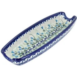 Blue Rose Polish Pottery 159-Vena Corn On The Cob Dish -Blue Rose Pottery Store GUEST c8018115 a6b0 4ecc a796 7cf85fe05216