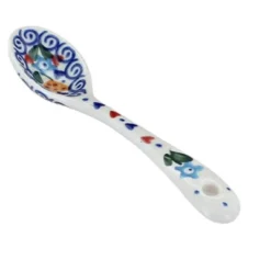 Blue Rose Polish Pottery 64 Vena Sugar Spoon -Blue Rose Pottery Store GUEST c8c75e16 54d0 4e80 be4e ef1725a6f666