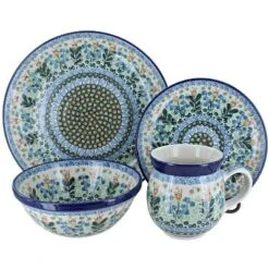 Blue Rose Polish Pottery Ceramika Artystyczna Dinnerware (4 PC) -Blue Rose Pottery Store GUEST c909312b 7d73 43a4 8332 f34f4eb55ef6