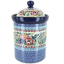 Blue Rose Polish Pottery 493 Ceramika Large Canister -Blue Rose Pottery Store GUEST c9edf13d 2505 46d0 bb3a e88d2b4c9cb6