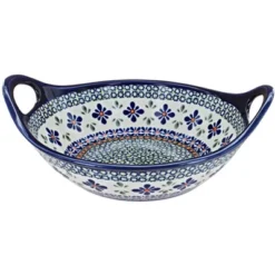 Blue Rose Polish Pottery 1813 Zaklady Small Bowl With Handles -Blue Rose Pottery Store GUEST ca1e95d0 9aa7 449e 9ec4 7cc7234f2fec
