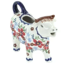 Blue Rose Polish Pottery D081 Manufaktura Cow Creamer -Blue Rose Pottery Store GUEST cb1338ce ed9f 4f30 ab38 dfd110c72766