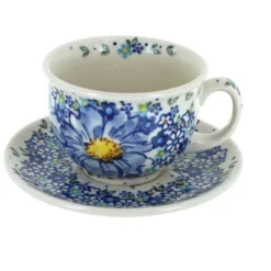 Blue Rose Polish Pottery 33 Vena Cup & Saucer -Blue Rose Pottery Store GUEST cbb316a5 2c93 429d af82 c7edafa9328e