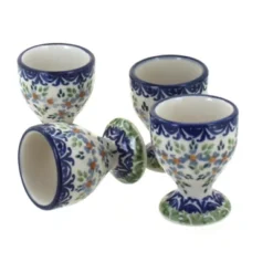 Blue Rose Polish Pottery J050-4 Manufaktura Egg Cup Set -Blue Rose Pottery Store GUEST ced3cb84 9ef0 454c 8588 b6d194b803f6