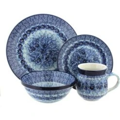 Blue Rose Polish Pottery Ceramika Artystyczna Dinnerware (4 PC) -Blue Rose Pottery Store GUEST cf71ebbb 4d14 4431 a391 9e940f899b59