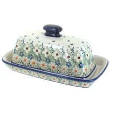 Blue Rose Polish Pottery M074 Manufaktura Butter DIsh -Blue Rose Pottery Store GUEST cf8733e9 5037 4cdb 9d10 d04bd798d470
