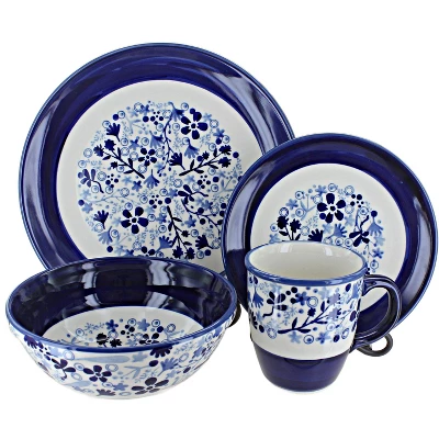 Blue Rose Polish Pottery Manufaktura Dinnerware (4PC) 9 Blue Rose Polish Pottery Manufaktura Dinnerware (4PC) - Image 7