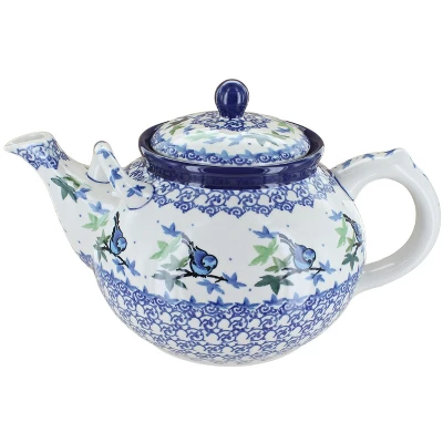 Blue Rose Polish Pottery 444 Ceramika Artystyczna Large Teapot 12 Blue Rose Polish Pottery 444 Ceramika Artystyczna Large Teapot - Image 10