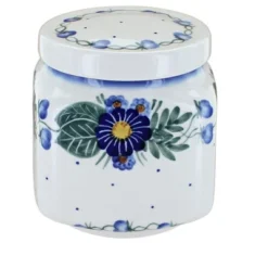 Blue Rose Polish Pottery 31B WR Unikat Medium Canister -Blue Rose Pottery Store GUEST d2210489 852c 4c00 a4d9 c5933710ae90