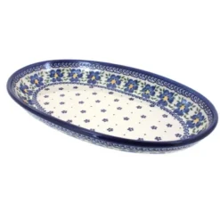 Blue Rose Polish Pottery 104 Vena Oval Platter -Blue Rose Pottery Store GUEST d238ab5a 57b8 4c32 ad0d 1e53c965edc0