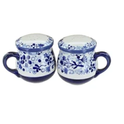 Blue Rose Polish Pottery S138 Manufaktura Salt & Pepper Shakers With Handles -Blue Rose Pottery Store GUEST d27c759f 51ac 4094 89e2 e4cb734e6933