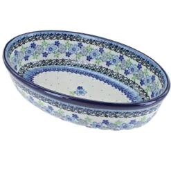 Blue Rose Polish Pottery 299 Ceramika Small Oval Baking Dish -Blue Rose Pottery Store GUEST d3c107a0 8d18 415a 8281 4fbfd356204a