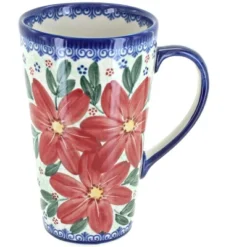 Blue Rose Polish Pottery 468 Vena Large Coffee Mug -Blue Rose Pottery Store GUEST d4993228 5acb 444e 9f19 0acf713f64f3