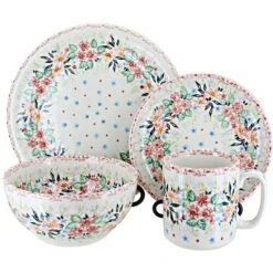 Blue Rose Polish Pottery Vena Dinnerware (16 PC) -Blue Rose Pottery Store GUEST d5111800 87e6 41ee 90d8 523dd787f2b6