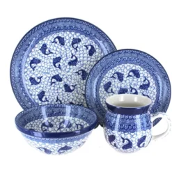 Blue Rose Polish Pottery Ceramika Artystyczna Dinnerware (16 PC) -Blue Rose Pottery Store GUEST d51655af 5aa3 45ba a6b6 62fc013a3822