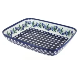 Blue Rose Polish Pottery 370 Zaklady Small Rectangular Baker -Blue Rose Pottery Store GUEST d55fef88 ab61 44a8 9505 373f4fbb40db