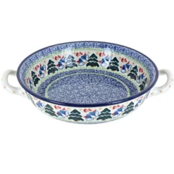 Blue Rose Polish Pottery 419 Ceramika Artystyczna Small Round Casserole With Handles -Blue Rose Pottery Store GUEST d5a31015 f1ac 4099 89f4 edaeeee7f86c