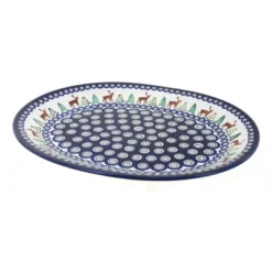 Blue Rose Polish Pottery Zaklady Large Oval Serving Platter -Blue Rose Pottery Store GUEST d68e66e5 2e85 48ac 90ed 759c121ede67