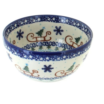 Blue Rose Polish Pottery 71 Vena Dessert Bowl 14 Blue Rose Polish Pottery 71 Vena Dessert Bowl - Image 12