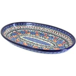 Blue Rose Polish Pottery 104 Vena Oval Platter -Blue Rose Pottery Store GUEST d7584f46 4c9c 40af 90b3 3a0fd4ea37f6