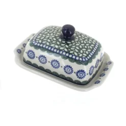 Blue Rose Polish Pottery 295 Ceramika Artystyczna Butter Dish -Blue Rose Pottery Store GUEST d8351ea9 9412 4a46 9690 ba167aa1a967