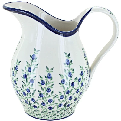Blue Rose Polish Pottery 1160 Zaklady Pitcher 12 Blue Rose Polish Pottery 1160 Zaklady Pitcher - Image 10