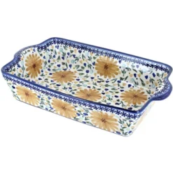 Blue Rose Polish Pottery 43D WR Unikat Loaf Baker With Handles -Blue Rose Pottery Store GUEST d98a93e4 f06a 4ae0 b73d efd2cb2fc534
