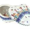 Blue Rose Polish Pottery 124 Vena Large Heart Box