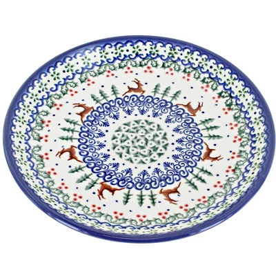 Blue Rose Polish Pottery Vena Dessert Plate 14 Blue Rose Polish Pottery Vena Dessert Plate - Image 13