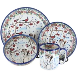 Blue Rose Polish Pottery Vena Dinnerware (16 PC) -Blue Rose Pottery Store GUEST daf82fe4 9abd 4526 8805 99ab83a6835a
