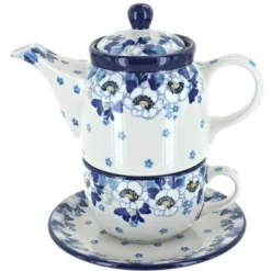 Blue Rose Polish Pottery 423 Caramika Artystyczna Tea For One -Blue Rose Pottery Store GUEST db34c157 a278 4b71 b4db e9824d9a7932