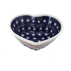 Blue Rose Polish Pottery 860-1 Zaklady Small Heart Bowl -Blue Rose Pottery Store GUEST db866363 7b53 4e7f 9a2c 19be6744edc6