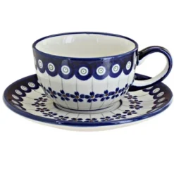 Blue Rose Polish Pottery 883-883 Zaklady Cup & Saucer -Blue Rose Pottery Store GUEST dc03fb4b ab96 4363 a0b8 a9db45755fbc