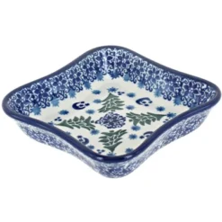 Blue Rose Polish Pottery 630 Ceramika Artystyczna Small Square Dish -Blue Rose Pottery Store GUEST dc9b59dd a0c0 4fee 8f11 bfcb8406ac1a