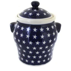 Blue Rose Polish Pottery 1100 Zaklady Large Canister -Blue Rose Pottery Store GUEST dca63dca 61f5 4403 b0fe f11af7313861