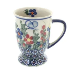 Blue Rose Polish Pottery 49 Vena Pedestal Coffee Mug -Blue Rose Pottery Store GUEST dcdba5b4 cba9 4f98 9fe2 ca7ab4d32d53
